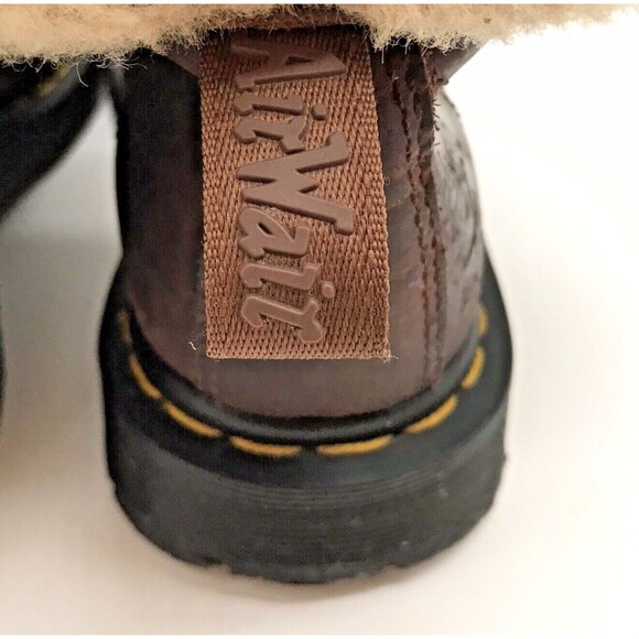Dr. Martens Dark Brown Boots with Cream Lining - Picture 16 of 16